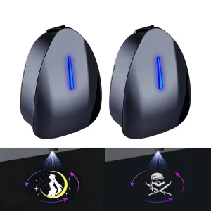 SHUNTOUR USB Charged Rotating Car Door LED Welcome Light Customization Logos Smart Sensor Projector Puddle Ghost Shadow Lamp