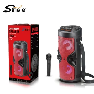 SING E ZQS9024WX 4 inch Outdoor Portable BT Speaker With MIC Multiple Colors Available Built in Battery And High Power Subwoofer