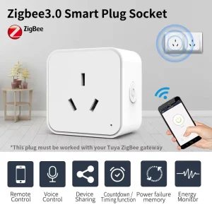 SIXWGH 16A Zigbee 3.0 Smart Plug Energy Metering SAA Certified Fireproof V0 Tuya Smart Life for AU Argentina Standard
