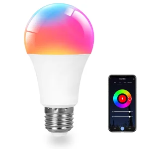 SIXWGH Tuya Smart Light Fixture: 9–15 W Dimmable RGBCW LED, WiFi Support, Compatible with Alexa, Google, and the Smart Life App