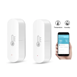 SIXWGH Tuya WIFI Smart Hygrometer Thermometer Sensor Detector Wireless Compatible Alexa Google Home Alice Battery for Hotels
