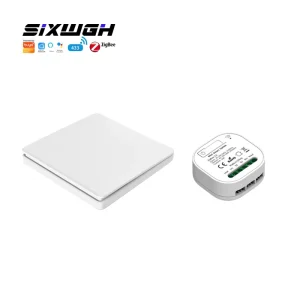 SIXWGH Tuya Zigbee 3.0 Wireless Smart Switch Kit 1 2 3 Gang Wall Switch with App Voice Control for Home Hotel Automation