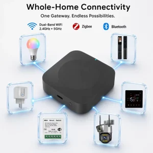 SIXWGH Tuya Zigbee Wifi Dual Band Wireless Gateway Hub Smart Home Automation BLE Long Range Multi-mode Sigmesh Gateway Hub