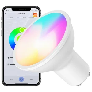 SMATRUL RGBCW 5W Dimmable Smart LED GU10 Bulb, Smart Life Remote Control, Works with Alexa and Google Home, Tuya Wireless Smart Light Bulb