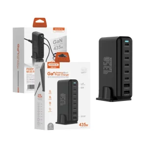 SMS Q67 435W GaN Fast Charger Multi Port Travel Wall Charger for iPhone Universal Plug PD QC3.0 Charging Adapter