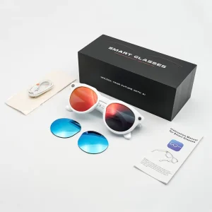 SNT NEX AI Smart Glasses with 8MP 4K Camera Dual Lenses Video Recording Sunglasses Smart Glasses Smart Eyewear US Stock