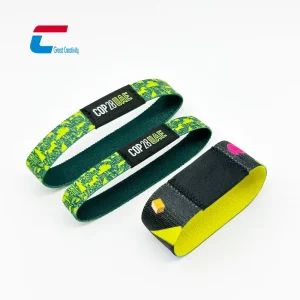 SOS NFC Bracelet High Quality Printing Fabric Elastic Wristband NFC Emergency Identification Wristbands for Athletes