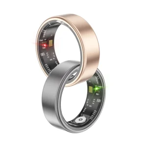 SR06 Smart Finger Ring Health Tracker Heart Rate Blood Oxygen Monitoring IP68 Waterproof Sports Smart Rings for Men Women