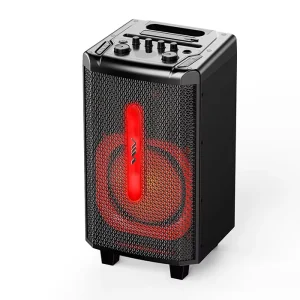 SS-X200DSP PRO 67W Rated Power 3 Piece Guitar Input Bass Treble Adjust RGB Light Dual UHF Mic TWS Portable Karaoke Speaker