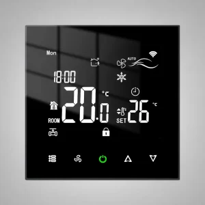SS210F Digital Fan Coil Thermostat 2 Pipe 4 Pipe 3 Speed EC Fan Controller HVAC Room Temperature Controller