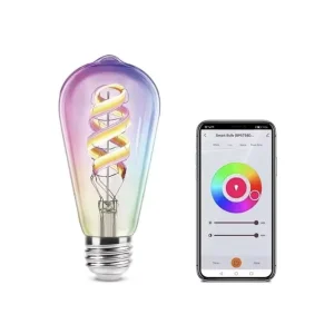 ST19 LED Filament Bulb Smart Home Light RGBCW Wireless App-Controlled Decorative Party Holiday Smart Bulb