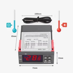STC 1000 30~300℃ Digital Temperature Controller Thermostat Thermoregulator Incubator Heat Cool AC 110V 220V DC12V 24V