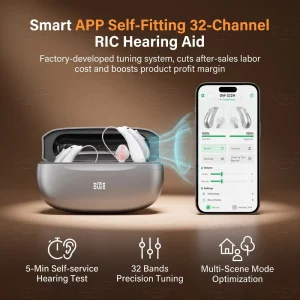 SUPER SEPTEMBER BTE Hearing Aid Prices Factory 32 Ch RIC BT Digital Hearing Aid Rechargeable Wireless Hearing Amplifier