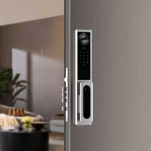 SUS304 stainless steel smart lock palm vein and facial recognition compatible with 6085 lock body dual camera smart door lock