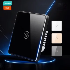 SZMYQ Smart Home Tuya App Control WiFi ZigBee Touch Panel with Aluminum Frame Tempered Glass Panel Light Automation Wall Switch