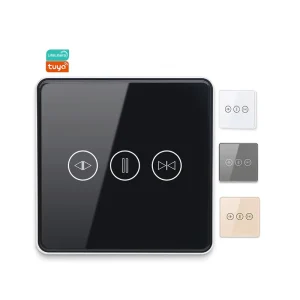 SZMYQ Smart Home Tuya WiFi ZigBee Touch Panel Tempered Glass Aluminum Frame Smart Curtain Switch 1Gang and 2Gang