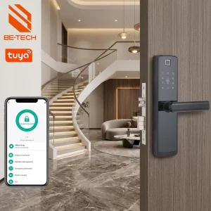 Safety Exterior Interior Remote Fingerprint Smart Door Locks System Intelligent Digital Password Home Door Lock