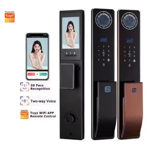 Safety House Electronic Smart Lock Tuya WIFI Smart Fingerprint Password Door Digital Lock With Camera Keyless Door Lock