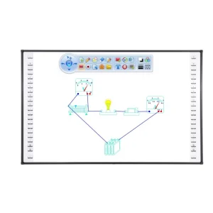 School Digital Infrared Sensor Smart Class Teaching Electronic Board Interactive Whiteboard 4K 20 Point Touch