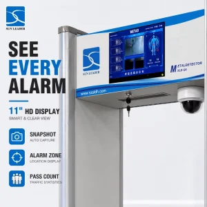 School Security Walk Through Metal Detector Gate with Smart LCD Display Low False Alarm Campus Safety Solution