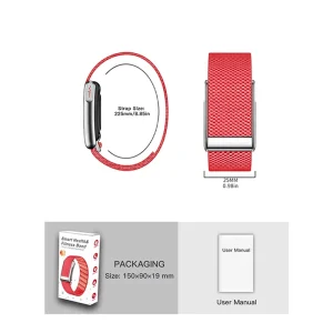 Screen Free Smart Bracelet Woven Strap Sport Loop 136 Sports Modes Heart Rate Monitor Remote View IP68 Waterproof