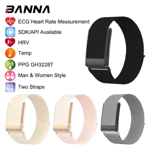 Screenless Smart Bracelet ECG Heart Health Analysis IP68 Waterproof Long Battery Life Unisex Heart Rate Tracker