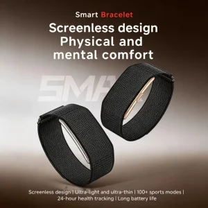 Screenless Smart Bracelet IP68 Waterproof AI Health Analysis Multisport Monitor Magnetic Charging Unisex Long Battery Life