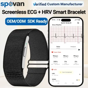 Screenless Smart Bracelets ECG HRV Monitor fitness band tracker without screen with Digital Detox Design and SDK API for OEM ODM
