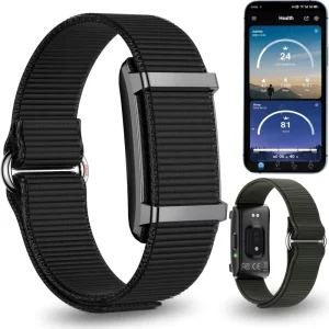 Screenless Smart Watch Sports Bracelet Fitness Tracker Health Monitoring Temperature AI Health Analysis Lithium Polymer Battery