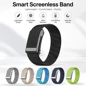 Screenless Waterproof Fitness Smart Bracelet Sleep Tracking Body Temperature Multisport Tracking AI Health Watch Wristband