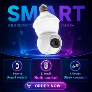 Security Light Bulb IP HD Smart Home Camera WiFi Wireless Night Vision Cloud Storage Mini CCTV with 180 360 Wide Angle