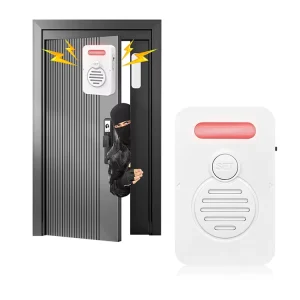 Security Warning ABS Material Sound & Light Siren Anti-theft Door Entry Alarm with 130dB Alarm for Thieves