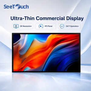 SeeTouch 32″ Wall Mounted Touchscreen Digital Signage Display RJ45 High Brightness Android OS 4K UHD for Advertising Use
