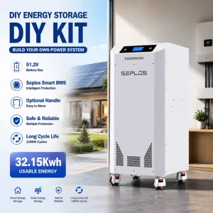 Seplos DIY Battery Kit 32.15kWh 51.2V Lithium Battery Pack LiFePO4 Rechargeable Storage Battery with Smart BMS Technology
