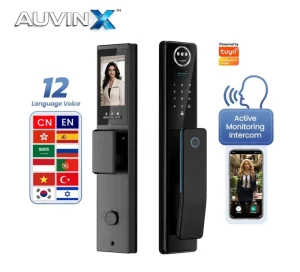 Serrure De Porte Intelligente Face Tuya WIFI Biometric Video Intercom Fingerprint Password Card Digital Smart Door Lock