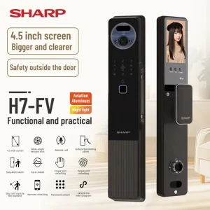 Sharp H7 FV Smart Lock Home Facial Recognition Door Lock with Peephole and Wi Fi