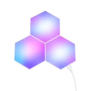Shenzhen Factory Home Automation RGBIC Tuya Smart WiFi Hexagon Light Worked with Voice Assistance PST HL03