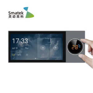 Shenzhen Luxury Home Automation Smart Home Touch Panel Slider Design 5.0″ Screen 100 240VAC Zigbee Wi Fi Android Tuya OS