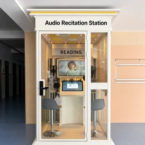 Silent Reading Pod Professional Grade Sound Isolation Cubicle for Self Service Recitation with Immersive Experience