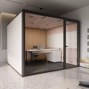 Silent Room in Room Privacy Office Pod Phone Booth Movable Portable Office Soundproof Meeting Pod