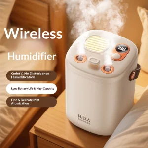 Silent USB-Powered Wireless Home Humidifier 0.5-1L Capacity for Bedroom Office Pregnant Women Large Mist Output Humidifier