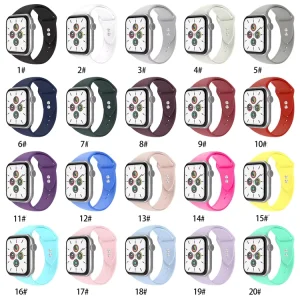 Silicone Bracelet Band for Apple Watch Strap 8 7 6 5 4 3 SE 42MM 38MM 44MM 40MM 49MM Sport Strap for IWatch 41 45MM Smart Watch