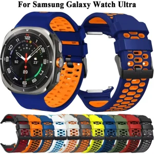 Silicone Breathable Replacement Sports Watch Strap for for Watch Ultra 47mm 11 Colors Quick Release Buckle