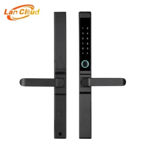 Slim Smart Fingerprint Digital Door Lock Wifi Tuya App Electronic Narrow Profile Lock for Aluminum Sliding Door