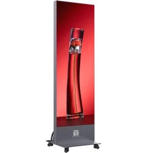 Slim Vertical Outdoor COB Poster Screen High Definition 3000cd 170 Viewing Angle IP65 Waterproof Sunlight Readable
