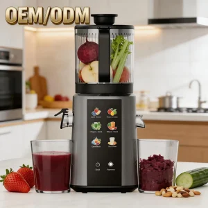 Slow Juicer Wide Mouth Masticating Cold Press High Yield Quiet Motor Stainless Steel 2.5L Fruit Vegetable Nut Milk OEM ODM