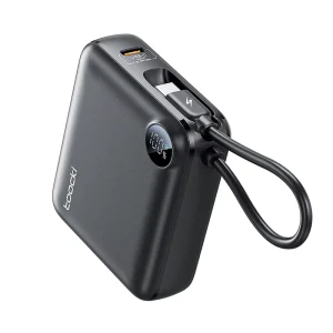Smart 10000mAh Mini Power Bank Digital Display with Portable Built-in Cables Fast Charging Power Bank for Mobile Devices