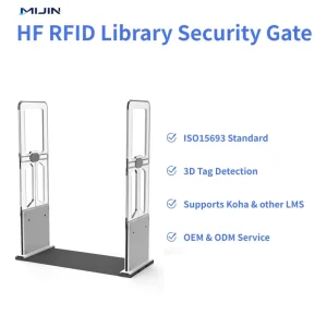Smart 13.56MHz RFID Security Gate System for School Library Automation with EAS Anti Theft Detection and Siren Alarm