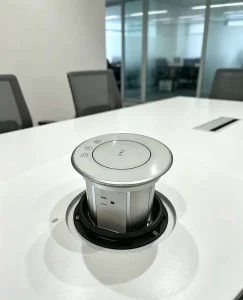 Smart 16A13A Lifting Automatic Pop-Up Desktop Socket with US and Loudspeaker Four Sided Socket Power Supply Hidden Installation