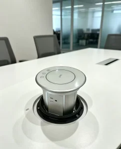 Smart 16A13A Lifting Automatic Pop Up Desktop Socket with US and loudspeaker Four Sided Socket Power Supply Hidden Installation